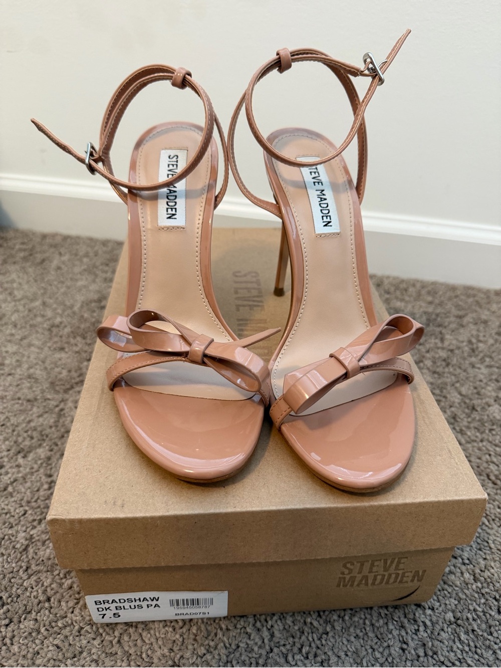 Steve Madden Bradshaw Ankle-Strap Heels in Blush